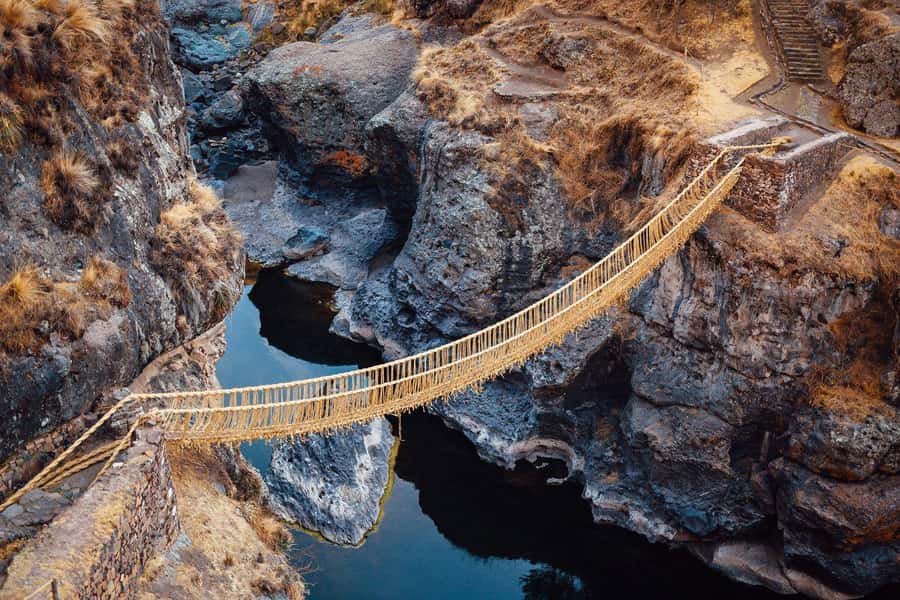 1 day excursion to Qeswachaka bridge and the 4 lagoons - Breakfast in Cusipata and route stops that add context