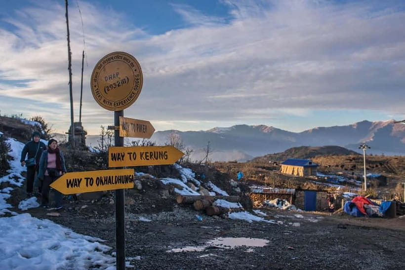 4 Days Pikey Peak Trek : The Best View of Mt Everest - Day 1: Dhap Bazar to Jhapre (about 2 hours hiking) through Kerung’s monasteries