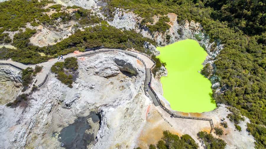 Auckland: Rotorua Highlights w WaiOTapu & Redwoods Treewalk - The Waikato countryside and Tirau’s corrugated-iron stops