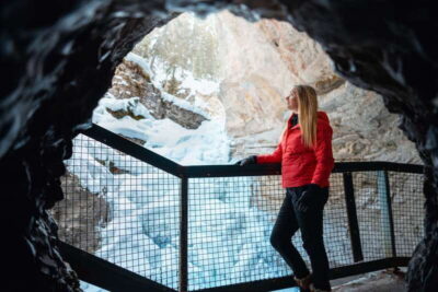 Banff: Morning or Afternoon Johnston Canyon Icewalk - Ice cleats, poles, and winter footing that feels manageable