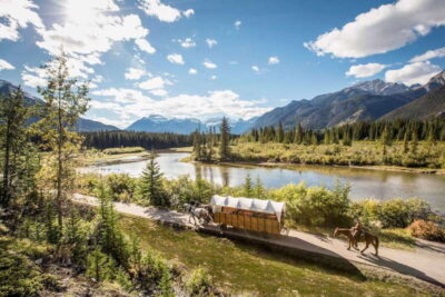Banff: Wagon Ride with Cowboy Cookout BBQ - Bow River hour: hot springs, river views, and wildlife chances