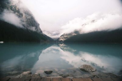 Calgary:Moraine Lake Sunrise & Lake Louise & Wildlife Safari - Lake Louise lakeshore time and the Victoria Glacier backdrop