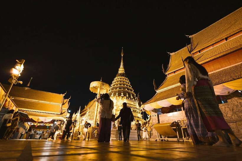 Chiang Mai: Doi Suthep & Wat Umong OR Wat Pha Lat Night Tour - Start at Doi Suthep Temple: Golden Stupa and Chiang Mai City Lights