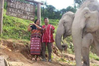 CHIANG MAI ELEPHANT VILLAGE SANCTUARY JUNGLE ADVENTURE - Dok Ko Ki Karen Village and the Briefing by Ken Palasu