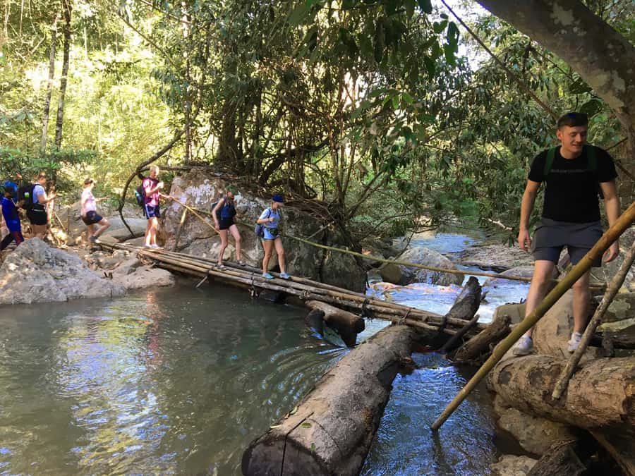 Chiang Mai: Karen Tribe & Dual Waterfalls - Private Day Trek - Mae Sapok and bamboo rafting: the calm finish after effort