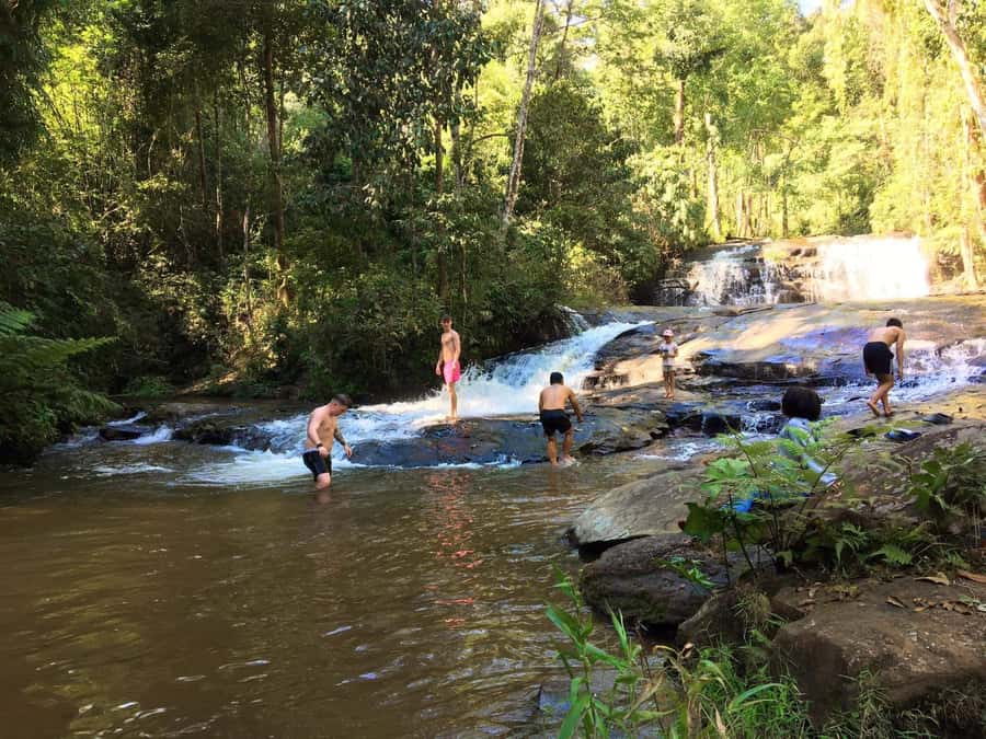 Chiang Mai: Karen Tribe & Dual Waterfalls - Private Day Trek - Waterfall + jungle swing: the fun break that also tests your comfort