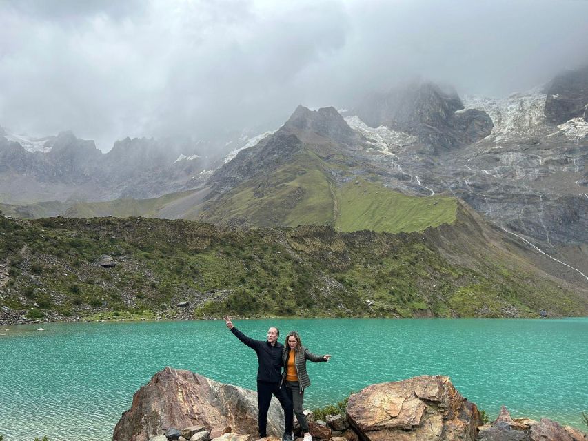 Lagoon Humantay. Full Day Tour with Breakfast and Lunch - Humantay Lagoon itself: turquoise water with Salkantay behind it