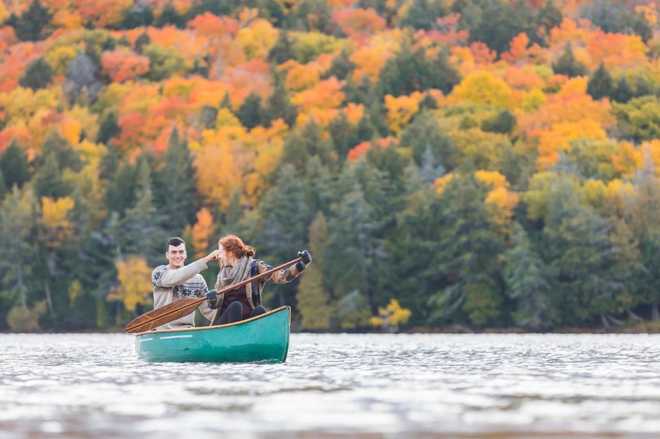 Lapland: Canoeing Trip with Reindeer and Husky Farm Tour - From forest to lake: what a safe, relaxing canoe trip really feels like